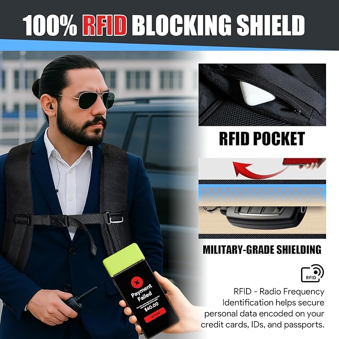 Travel Backpack, Expandable 40-50L Carry On Backpack, Extra Large Anti-Theft - Image 3