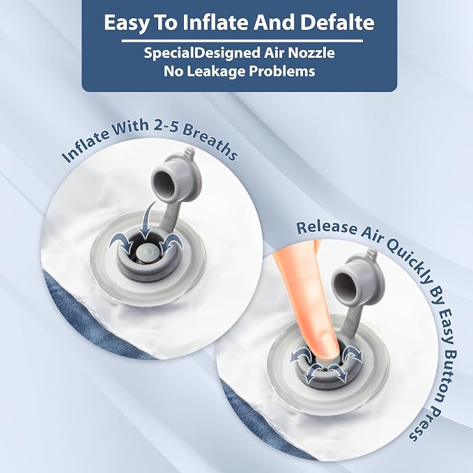 Inflatable Travel Neck Pillow: Extra-Soft, Cushion. - Image 4