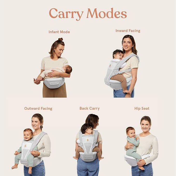 Ergobaby Alta Hip Seat All-Position Breathable Mesh Hip Seat & Carrier - Image 3
