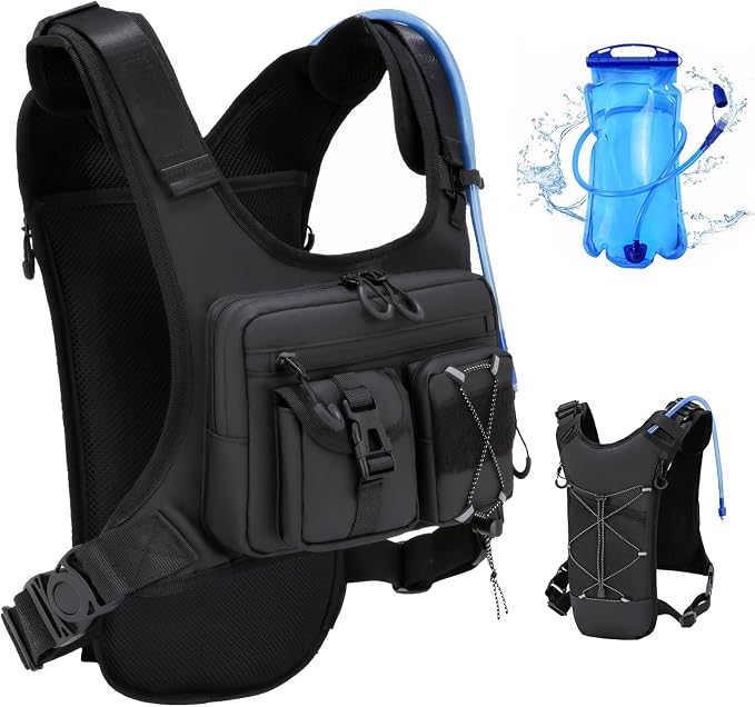 USA Original Patent Running Hydration Vest Backpack, Lightweight Chest Pack by CriuageDirect