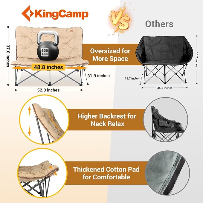 KingCamp Butterfly Chair Oversized XL Saucer Chair - Image 2