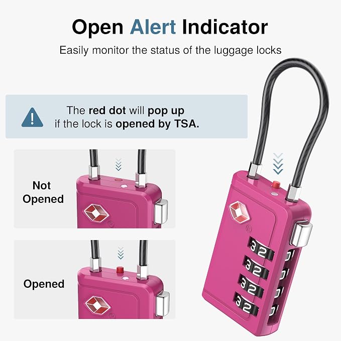 Puroma TSA Approved Luggage Travel Locks - Image 3