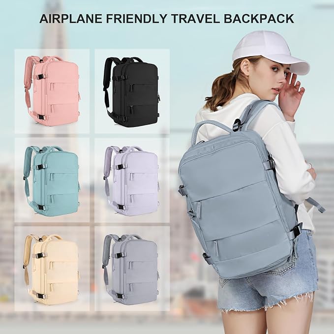 coowoz Large Travel Backpack For Women Men, Carry On Backpack Flight Approved - Image 8