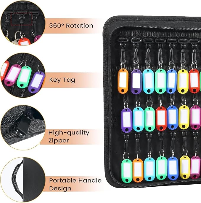 Portable Zippered Key Organizer, Waterproof Fireproof Key Case - Image 5