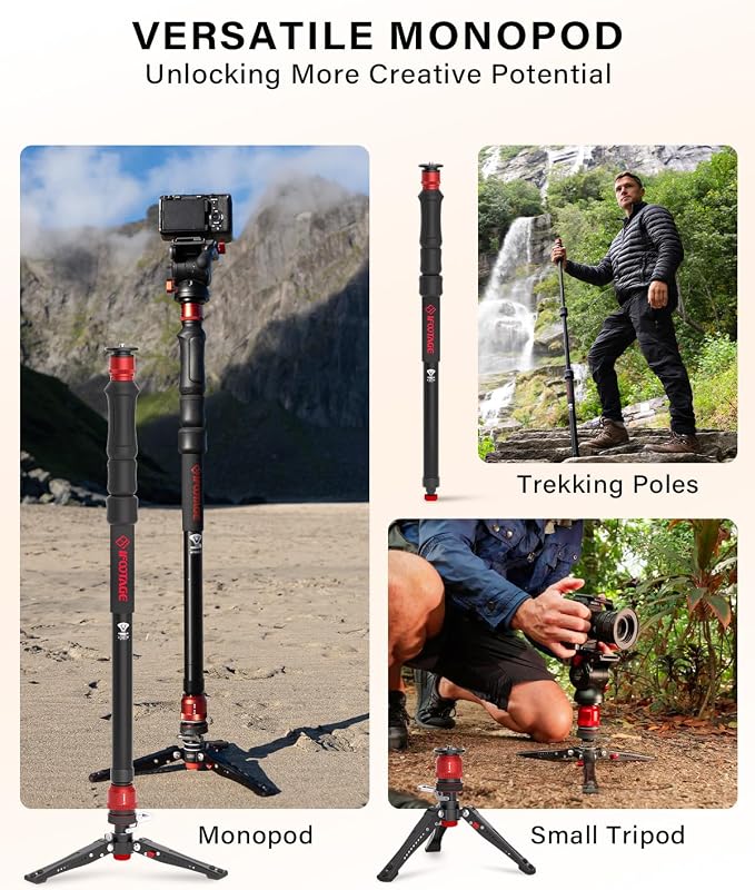 IFOOTAGE 59” Monopod with Feet, Cobra 3 Strike A150S, Professional Travel - Image 5