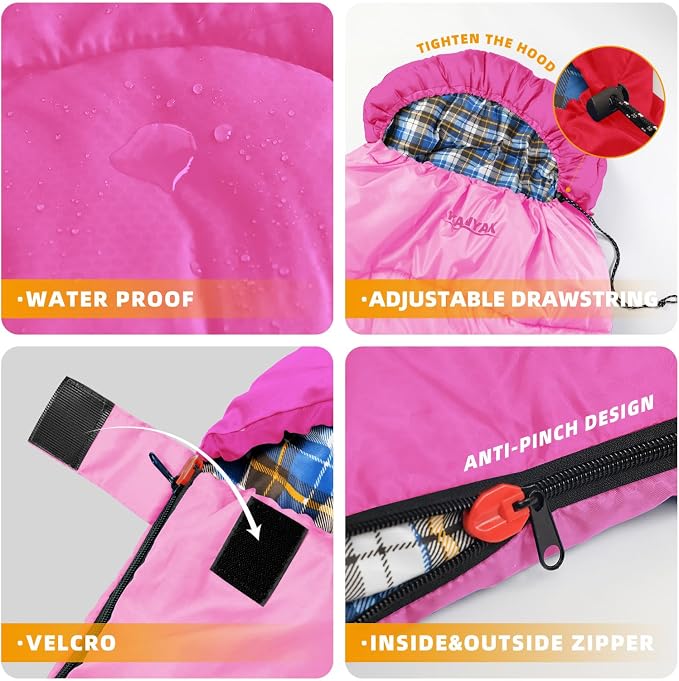 Camping Sleeping Bag, 32℉ Sleeping Bags - Image 3