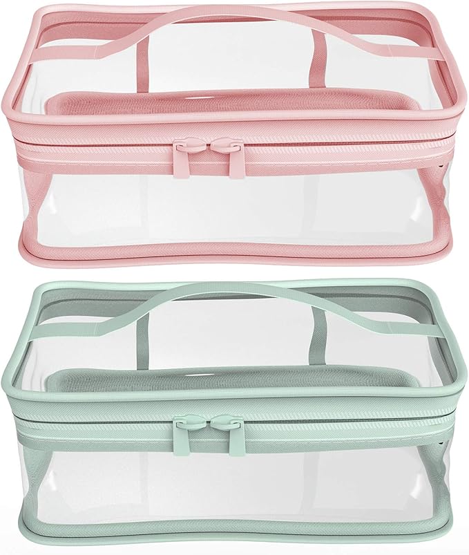 Makeup Bag Zipper Waterproof Portable Travel Storage Pouch 2 Pcs by BallHull