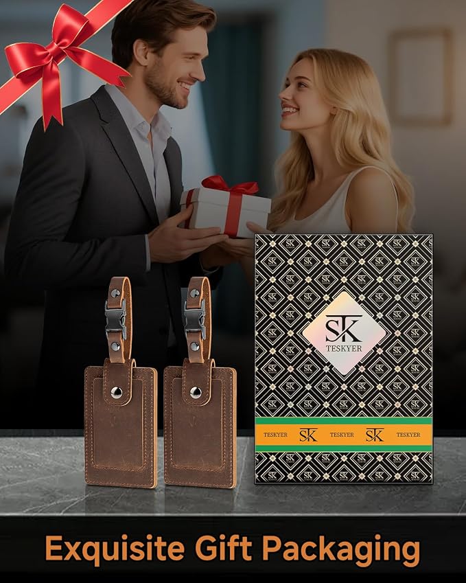 Premium Genuine Leather Luggage Tags - Image 7