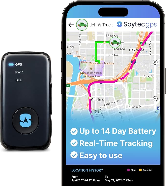 Spy Tec Atlas GPS Tracker for Vehicles & Kids | Up to 14-Day Battery Life | by SpytecGPS