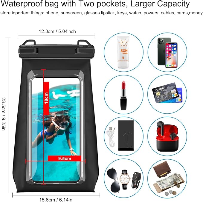 Large Capacity Waterproof Phone Pouch Floating, Waterproof Bag Case - Image 2