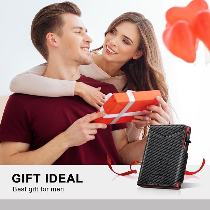 Wallet for Men Wallet with Slim Pop Up Card Holder 9-13 Cards, Bifold - Image 9