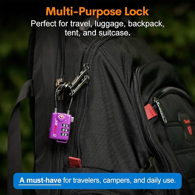 Forge TSA Approved Luggage Locks, Re-settable Combination - Image 7
