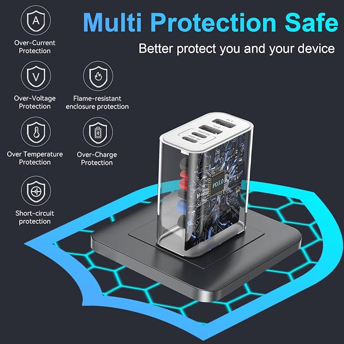 USB C Fast Charger Block, iPhone Charger Fast Charging Blocks 40W Multi Port - Image 7
