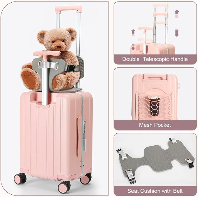 MRPLUM Carry On Luggage Double Handle Suitcase - Image 3