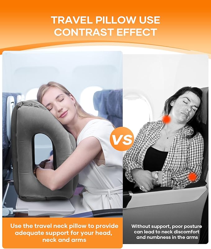 Sunany Travel Pillow, Upgraded Plane Pillow - Image 4