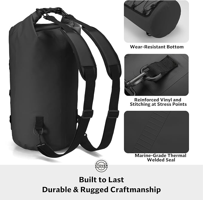 STOVER 5/10/25/30/40/55L Waterproof Backpack- Floating Dry Bag - Image 4