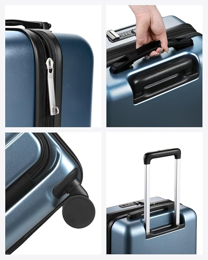 LUGGEX Carry On Luggage 22x14x9 Airline Approved, Polycarbonate Hard Suitcase - Image 8