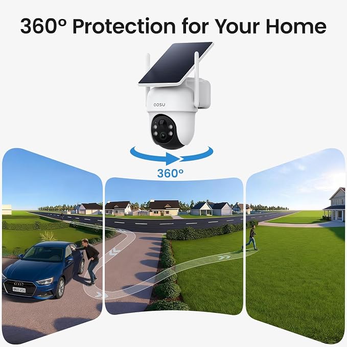 aosu Security Cameras Wireless Outdoor, 6-Cam Kit, No Subscription, Homebase - Image 4