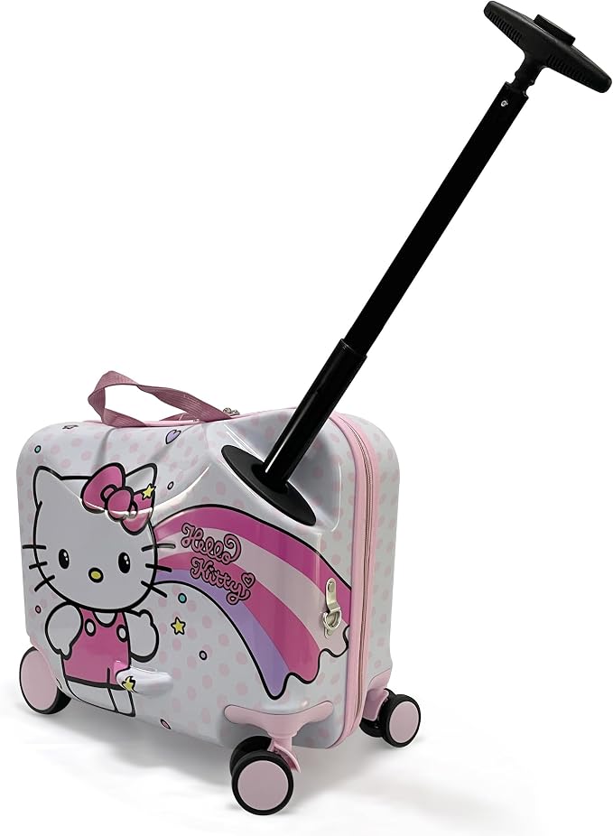 Fast Forward 18" Hello Kitty Kids Ride on Luggage-Hardshell Rolling Travel - Image 4