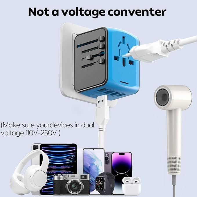 JMFONE Universal Travel Plug Adapter, International Power Adapter - Image 3