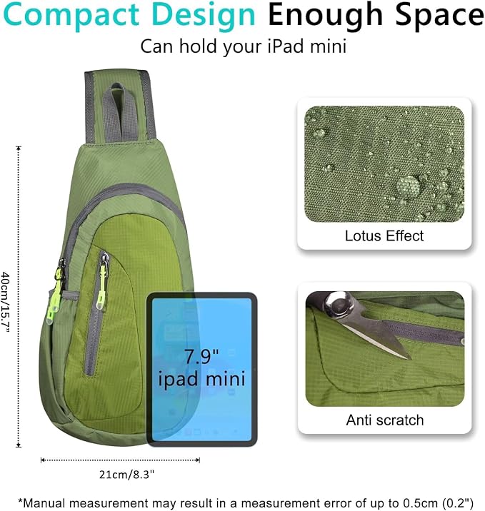 TITECOUGO Small Sling Bag, Lightweight Crossbody Backpack - Image 4