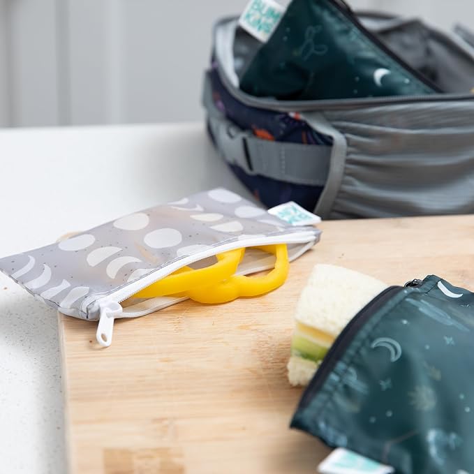 Bumkins Reusable Snack Bags, for Kids School Lunch and for Adults Portion - Image 2