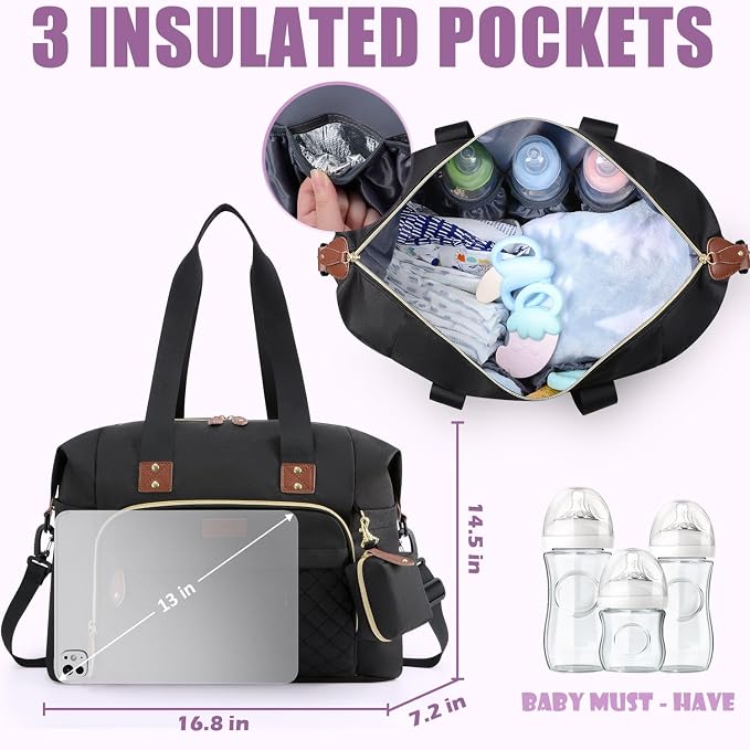 Tuwubi Diaper Bag Tote, Baby Diaper Bag - Image 4