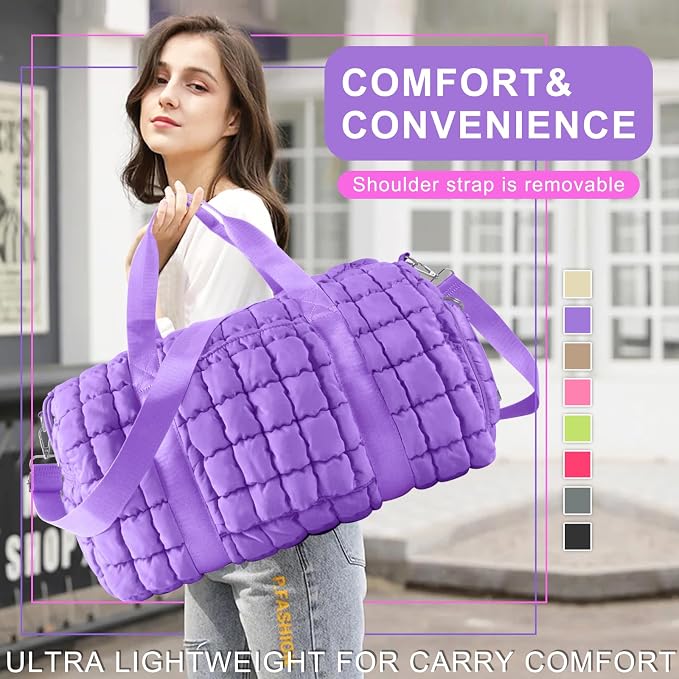 Quilted Travel Duffle Bag Gym Bag - Image 7