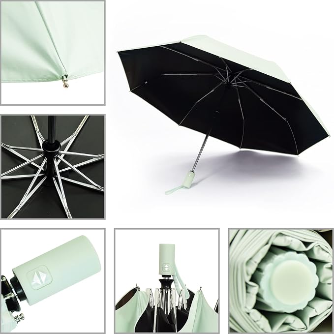 SY COMPACT Umbrella Automatic Travel Waterproof Light Folding Umbrellas Easy - Image 5