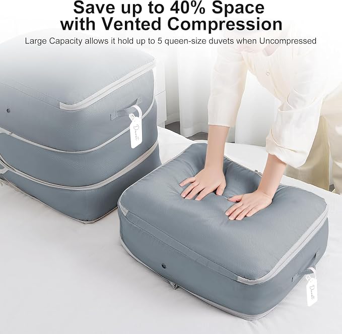 DIMJ Comforter Storage Bag - 110L Large Capacity Ultra Space Saving Self - Image 3