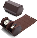 Oirlv Luxury Hexagonal Leather Watch Travel Case Watch Organizer Case by Oirlv