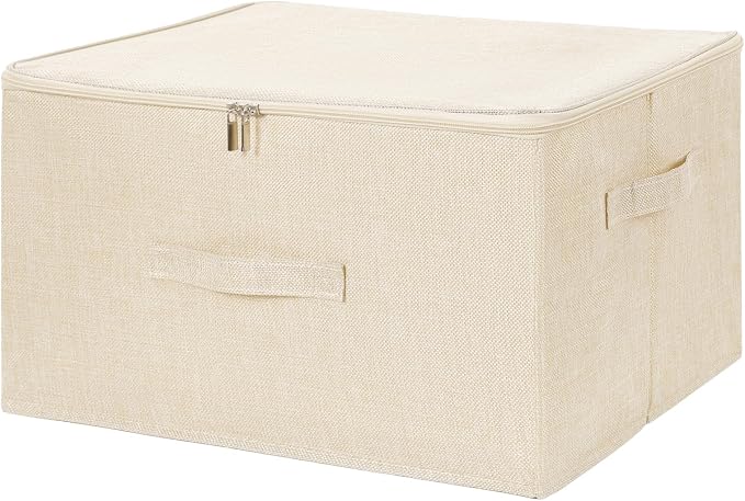 ANMINY Storage Bins with Zipper Lids 36 Qt Lidded Fabric Storage Boxes Baskets by ANMINY