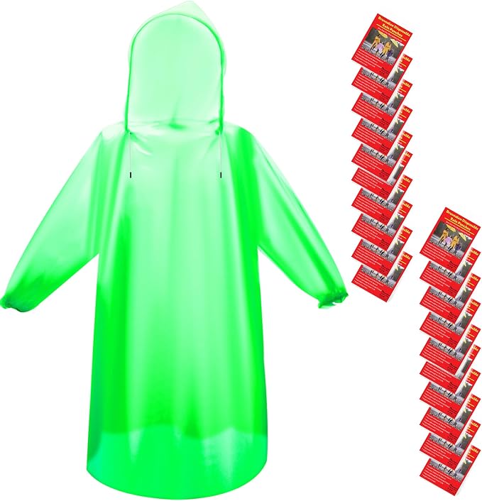 Bruvoalon 6 & 20 Pack Disposable Rain Ponchos by Bruvoalon