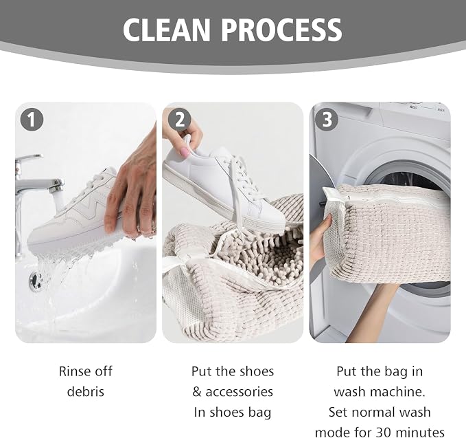 HEAVYWOOD Shoes Bag for Washing Machine Reusable Shoe Cleaning Washing Machine - Image 6