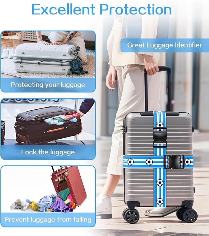 Luggage Straps for Suitcases Travel Belt Luggage Band Heavy Duty Traveling - Image 4