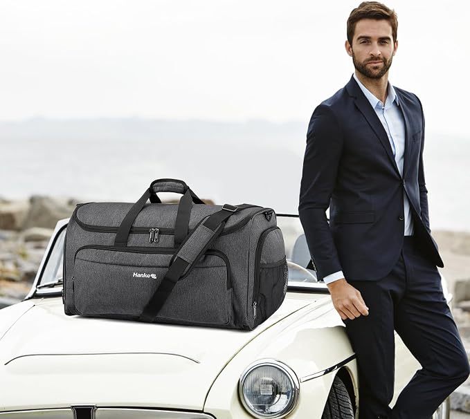 Hanke Carry on Garment Bags for Travel, Convertible Duffle Bag Luggage Bag - Image 8