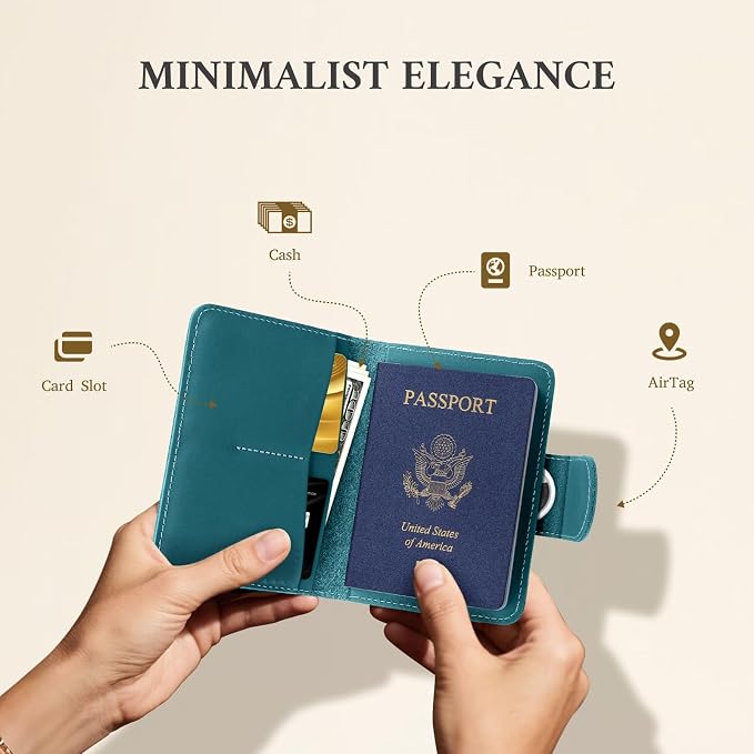 ALLIVE Rfid Passport Holder for Travel, Women & Men, Passport Cover Wallet - Image 6