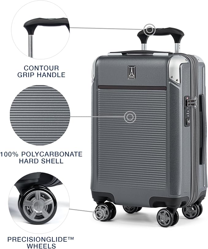 Travelpro Platinum Elite Hardside Expandable Carry on Luggage, 8 Wheel Spinner - Image 2