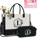 TOPDesign Personalized Initial Canvas Tote Bag, by TOPDesign