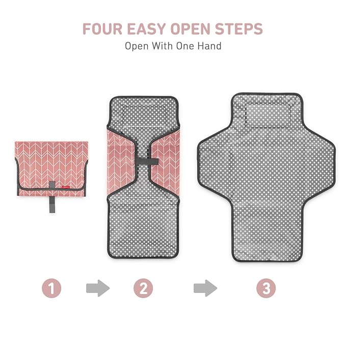 Babebay Waterproof Portable Diaper Changing Pad, Foldable Travel Changing Mat - Image 4