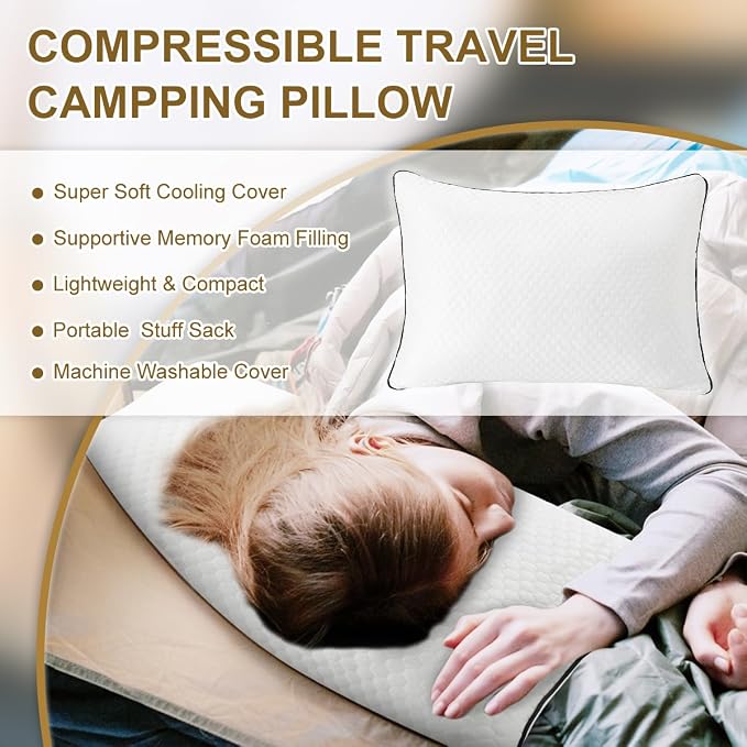 Ivellow Travel Pillow Cooling Camping Pillow - Image 2