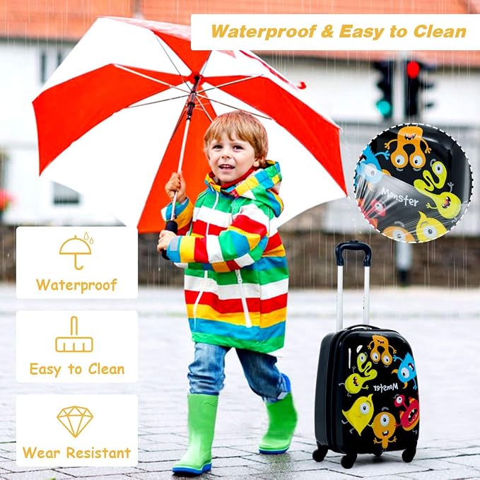 HONEY JOY Kids Luggage, Lightweight Toddler Girls Suitcase, Durable ABS - Image 6