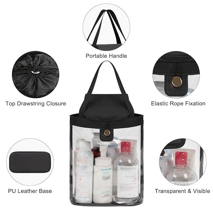 Travel Toiletry Bag, Hanging Clear Toiletry Bag - Image 4