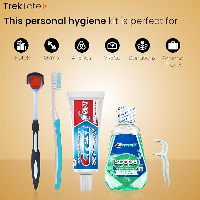 Trektote 6-Piece Travel Size Toothbrush and Toothpaste Set - Image 3