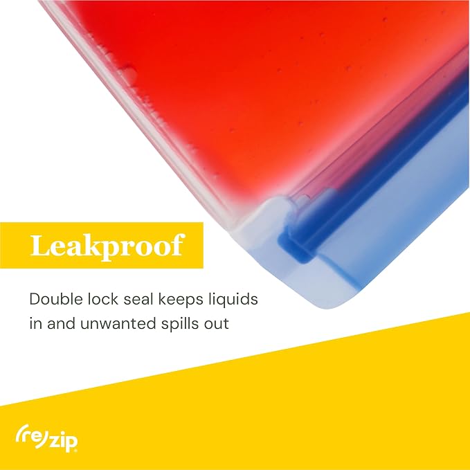 zip 5-pack Stand-Up Reusable Bags | BPA-Free, Food Grade, Freezer and - Image 3