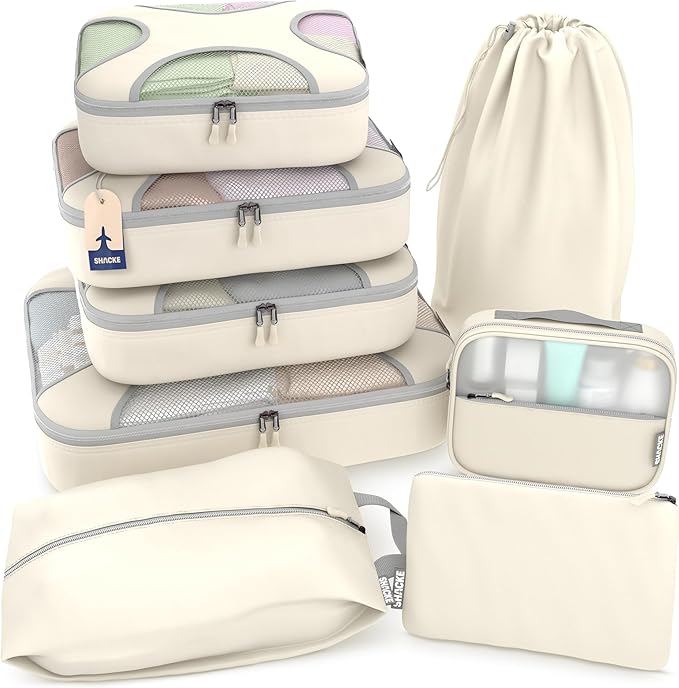 Shacke Premium 8 Packing Cubes Set by Shacke