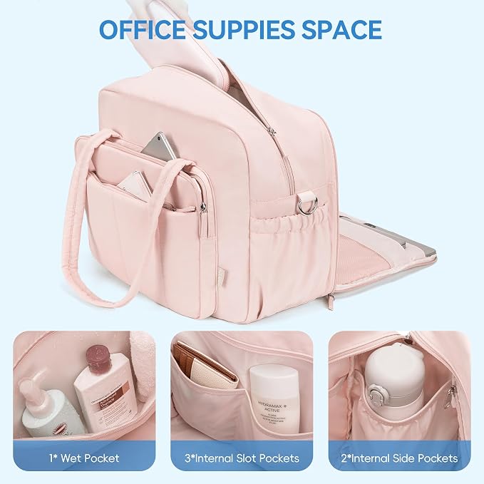 CLUCI Gym Bag for Women, Travel Duffle Bag Carry on Weekender Bags Puffer Tote - Image 3