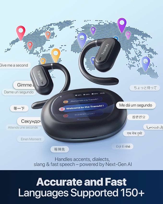 GO1 Real-time Phone Call Translaton Earbuds, 3-in-1 AI Translator Earbuds - Image 2