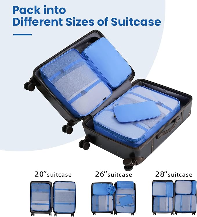 BAGAIL 6 Set/8 Set/10 Set Packing Cubes Various Sizes Packing Organizer - Image 7