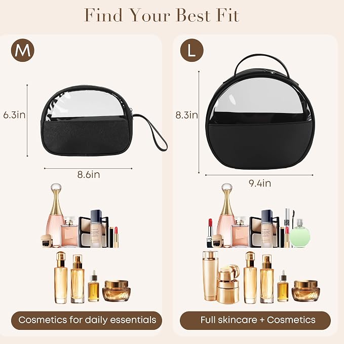 Clear Toiletry Bag, Travel Makeup Bag, Large Transparent Cosmetic Bag - Image 4